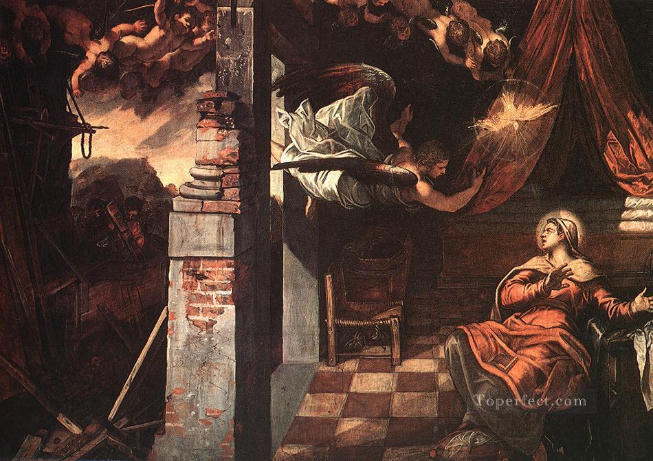 Anunciación Renacimiento italiano Tintoretto Pintura al óleo
